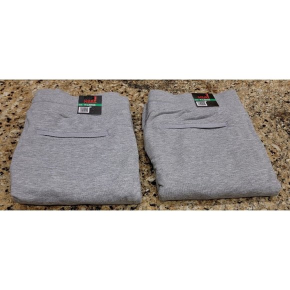 LOT 2 Men's 32 Degree Heat  XL 36" Jogger Soft Fleece Tech Sweatpants GREY NEW - Picture 1 of 5